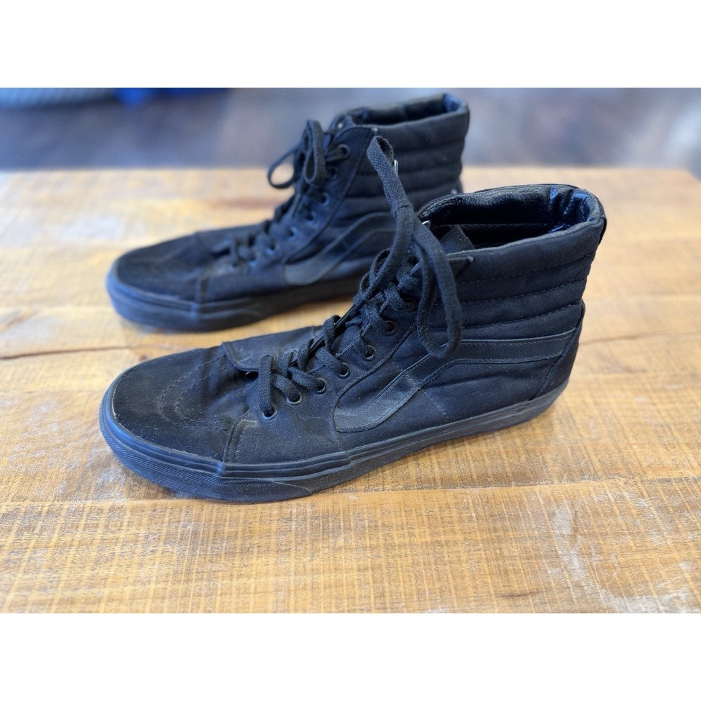 Vans Sk8 Hi Shoes Mens Size 11 Triple Black Suede Skate Casual Sneakers